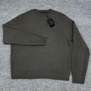 Ralph Lauren Black Label Sweater Men 2XL Carbon Gray 100% Cashmere Crew Neck NEW